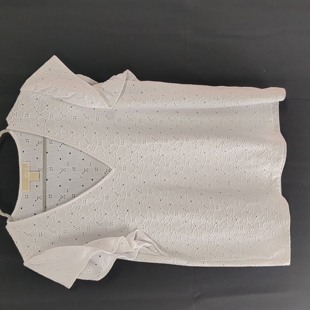 Michael Kors White Eyelet Blouse